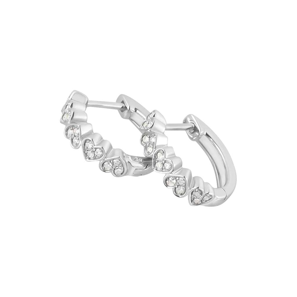 Orecchini A Cerchio Sophia Oro Bianco Diamante - Orecchini a Cerchio Donna | Stroili
