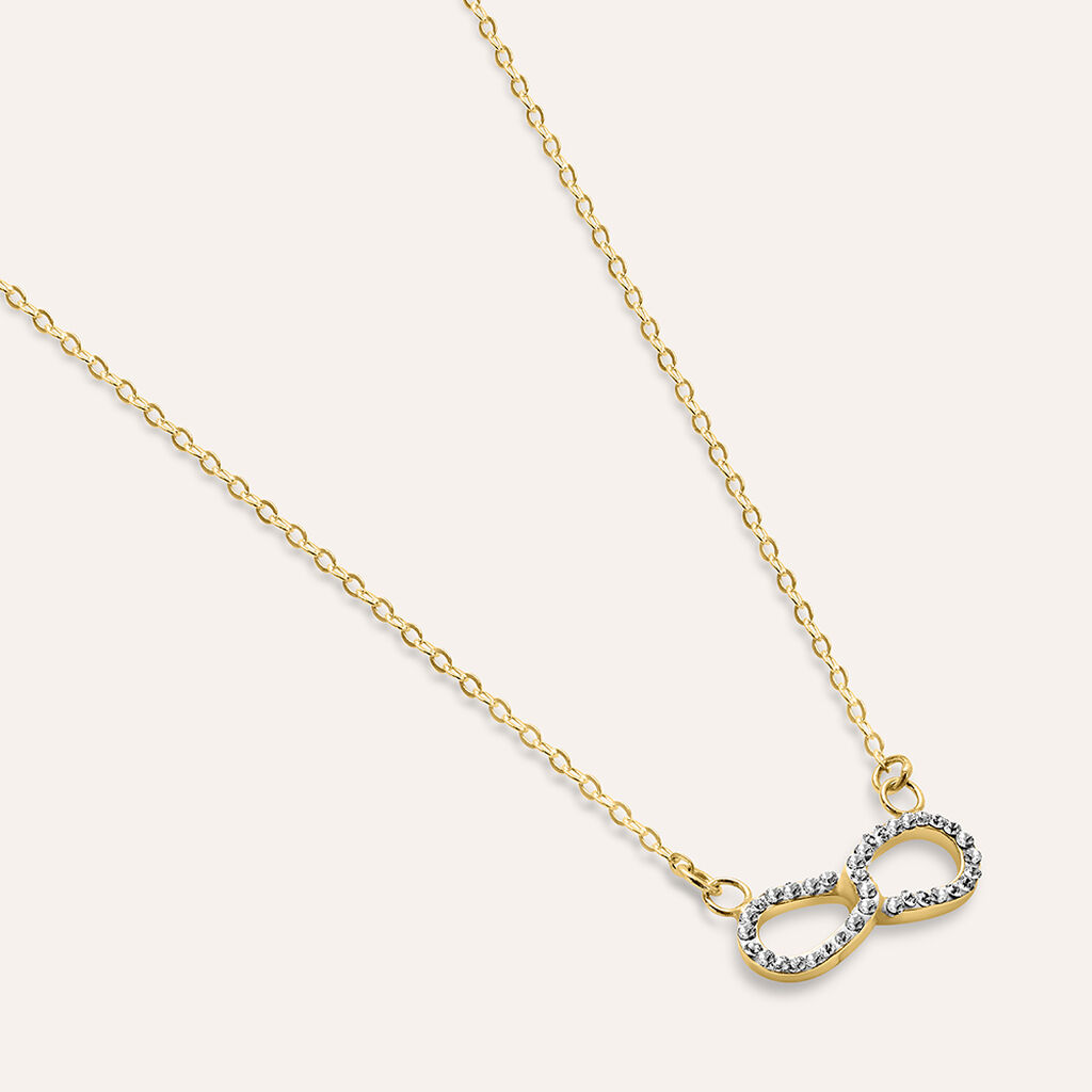 Collana Christelle Oro Giallo Cristallo