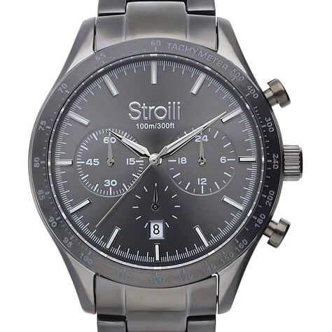Orologio cronografo Detroit con cinturino in acciaio cassa in acciaio grigio - Orologi per Prima Comunione Uomo | Stroili