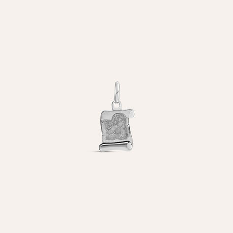 Pendente Holy Oro Bianco - Ciondoli con Incisione Unisex | Stroili