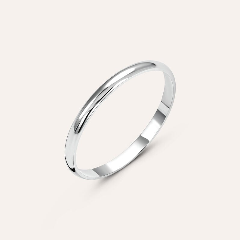 Fede Fermanello 1.95 mm Oro Bianco - Anelli con Incisione Donna | Stroili