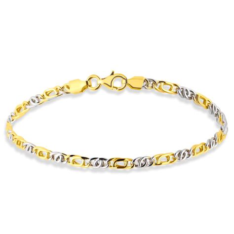 Bracciale Catena Oro Uomo Oro Bicolore - Bracciali Uomo | Stroili