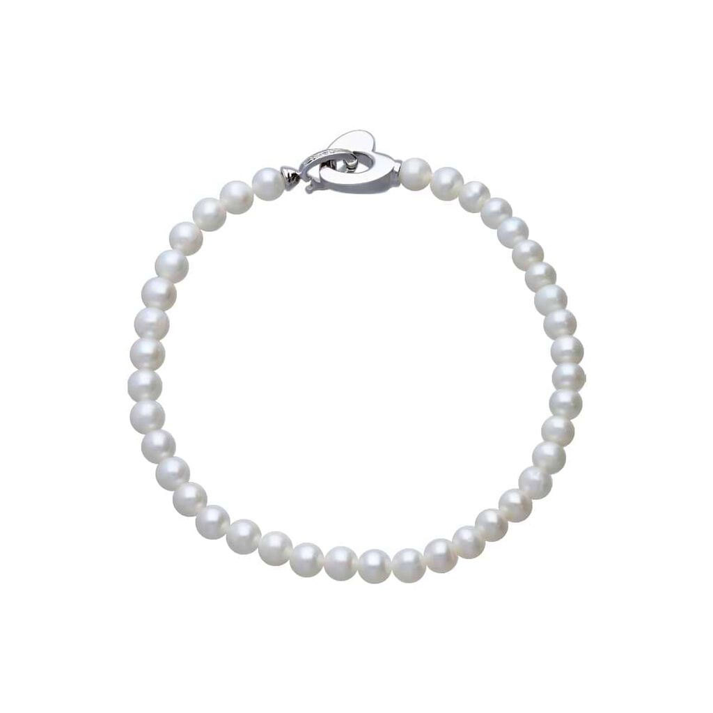 Bracciale Gold Pearls Oro Bianco Perla D'Acqua Dolce Diamante - Bracciali Donna | Stroili