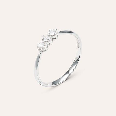 Anello Trilogy Diamazing Oro Bianco Diamante - Anelli con Pietre Donna | Stroili