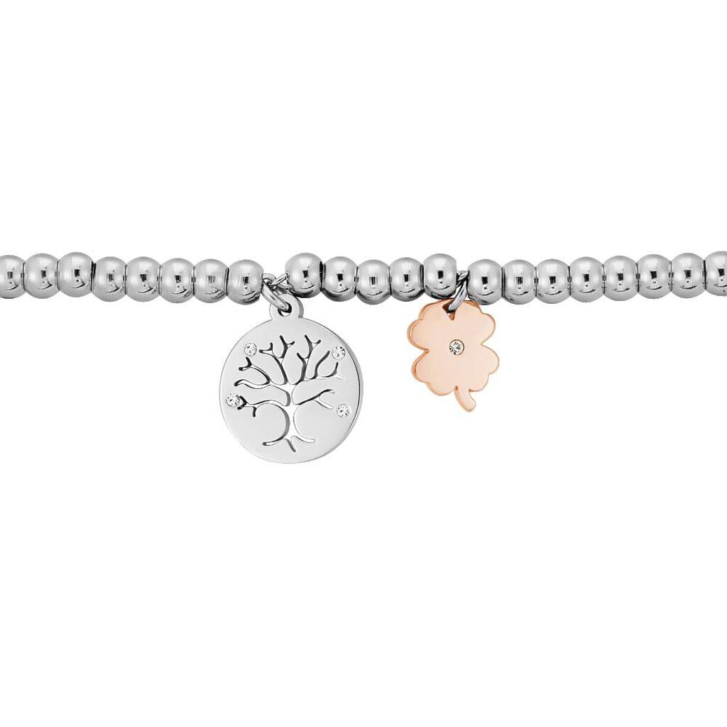 Bracciale Lady Chic Acciaio Bicolore Bianco / Rosa Cristallo - Bracciali Donna | Stroili