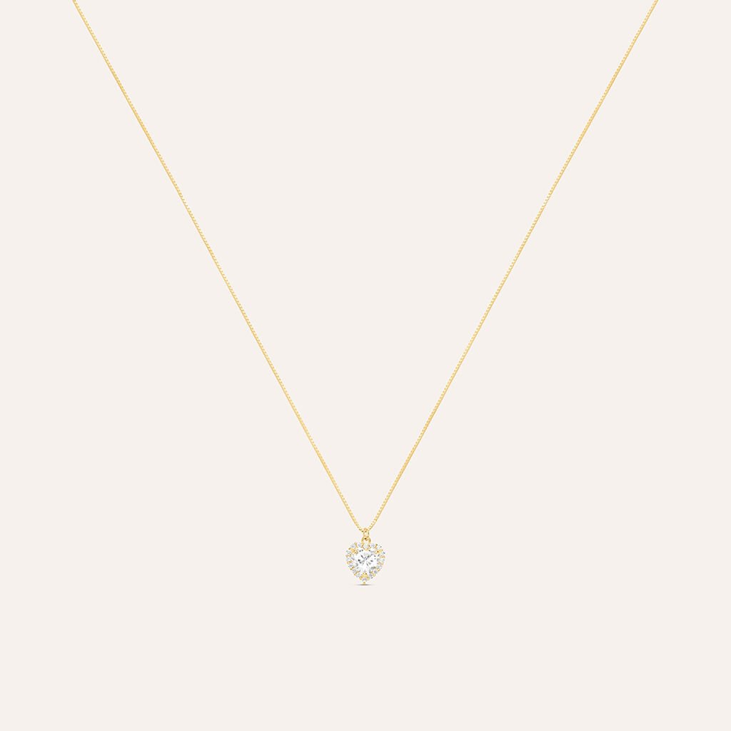 Collana Punto Luce Claire Oro Giallo Cubic Zirconia