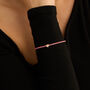Bracciale Tennis Romantic Shine Metallo Rosa Cristallo