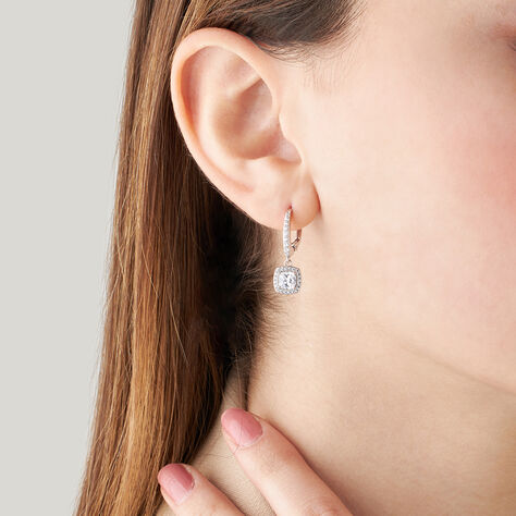 Orecchini Lobo Silver Elegance Argento Rodiato Cubic Zirconia - Orecchini a Lobo Donna | Stroili