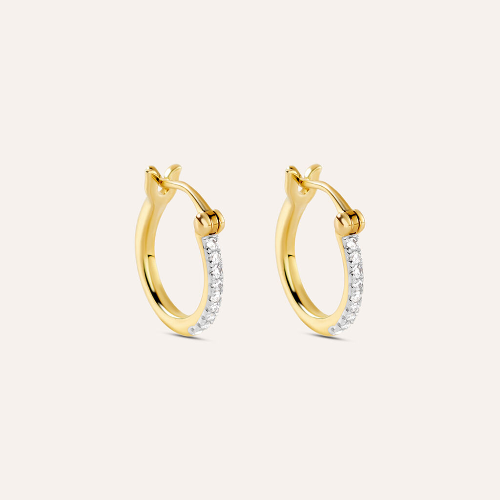 Orecchini A Cerchio Grace Oro Giallo Diamante