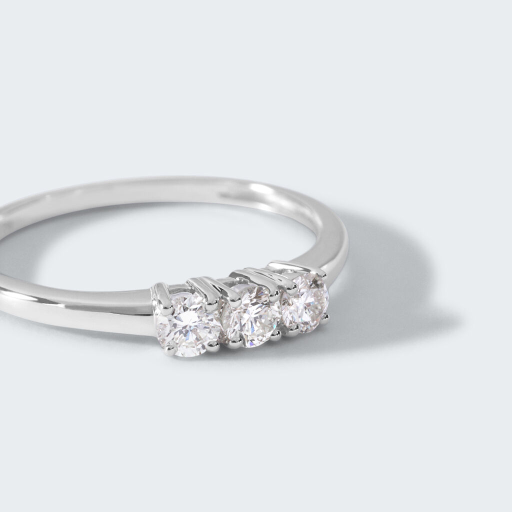 Anello Trilogy Firmamenti Oro Bianco Diamante - Anelli con Pietre Donna | Stroili