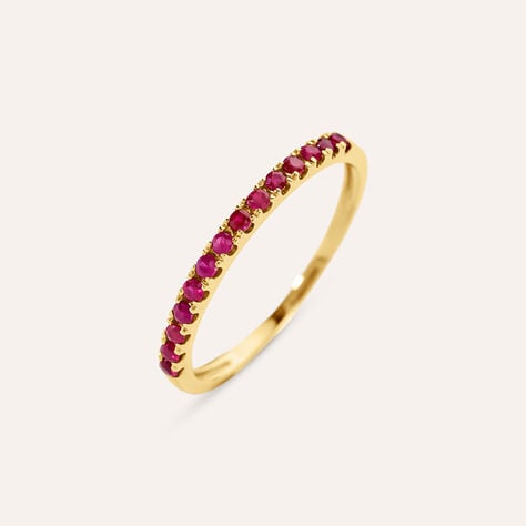 Anello Riviere Charlotte Oro Giallo Rubino - Anelli Riviere Donna | Stroili