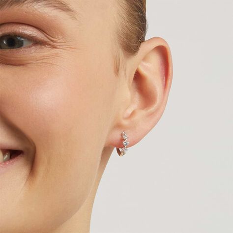 Orecchini A Cerchio Claire Oro Bianco Cubic Zirconia - Orecchini a Cerchio Donna | Stroili