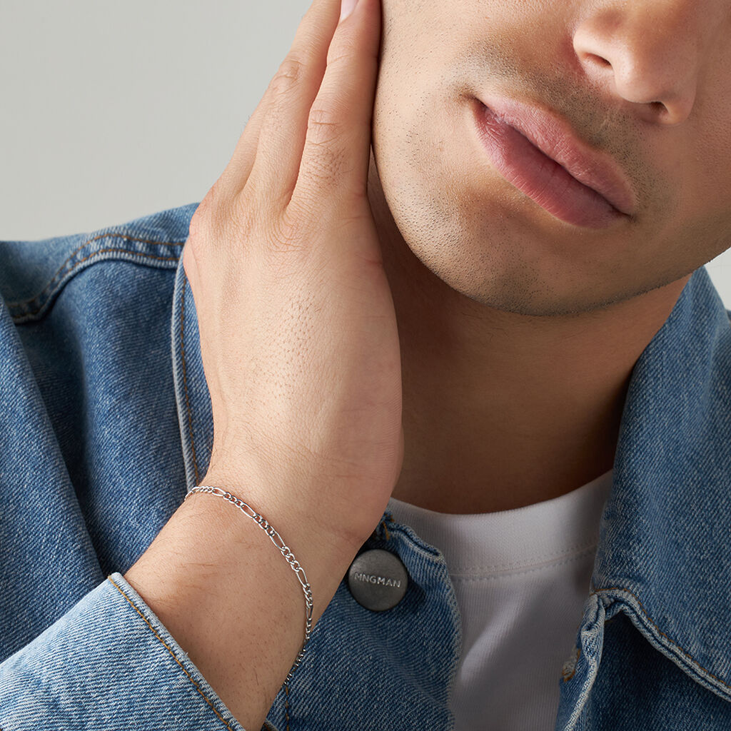 Bracciale Catena L'homme Or Oro Bianco - Bracciali Uomo | Stroili