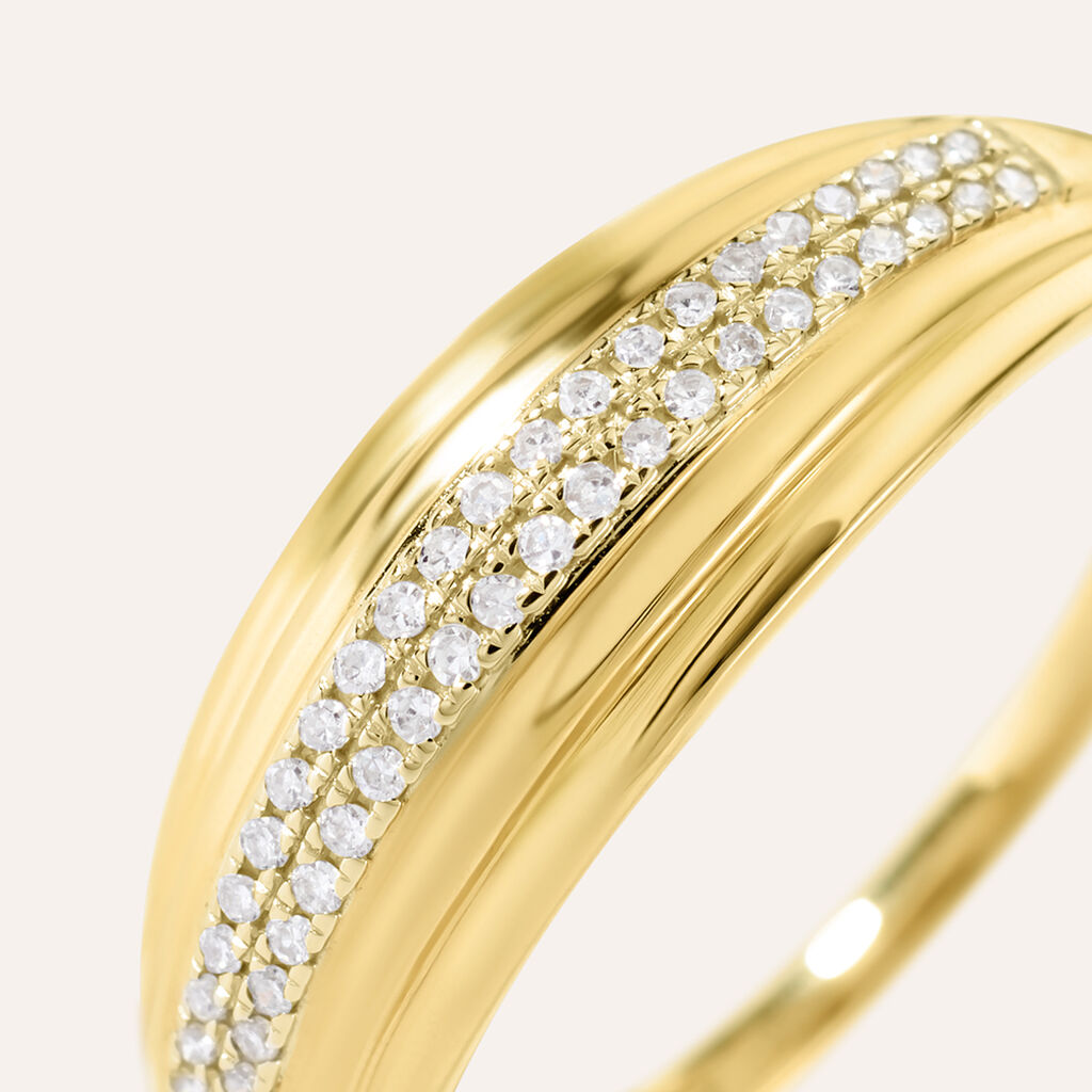 Anello Fascia Sophia Oro Giallo Diamante