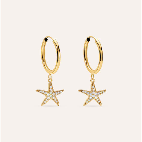 Orecchini A Cerchio Toujours Oro Giallo Cubic Zirconia - Orecchini a Cerchio Donna | Stroili