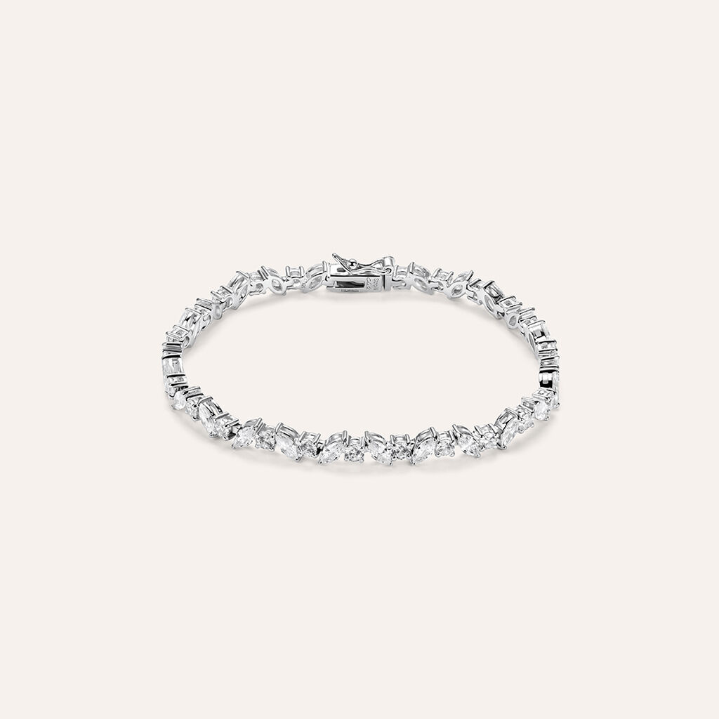 Bracciale Tennis Silver Elegance Argento Rodiato Cubic Zirconia