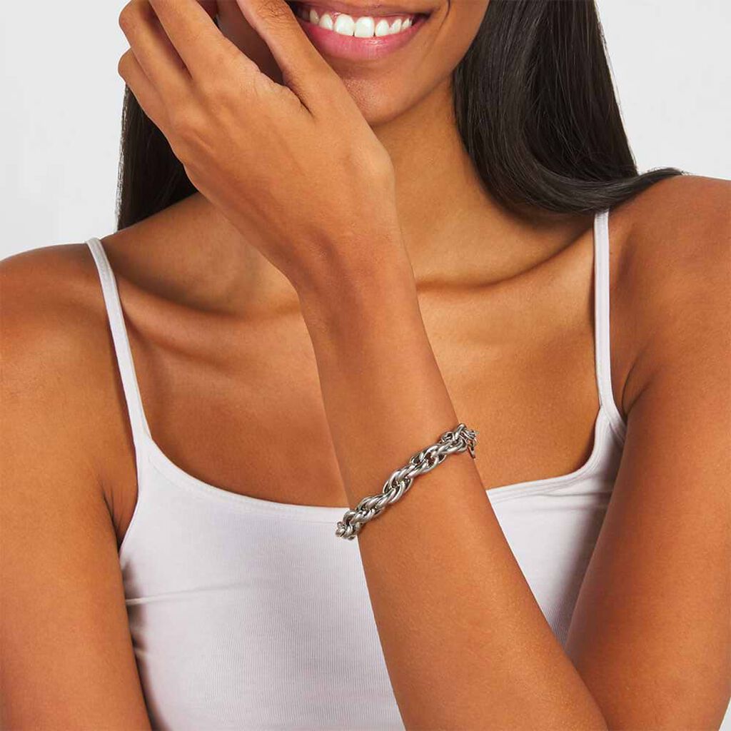 Bracciale Catena Lady Code Acciaio - Bracciali Intrecciati Donna | Stroili
