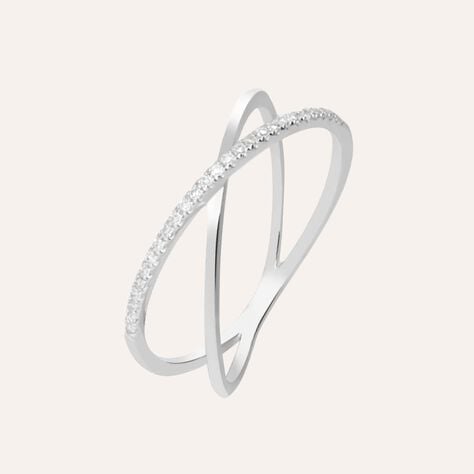 Anello in oro bianco con diamanti 0.081 ct - Anelli Donna | Stroili