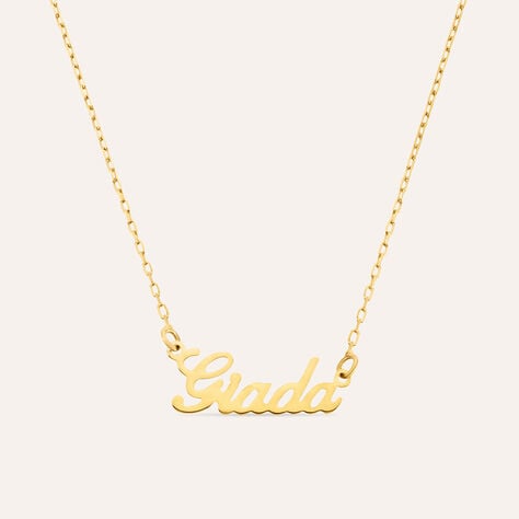Collana Giada Gold Names Oro Giallo - Collane Unisex | Stroili