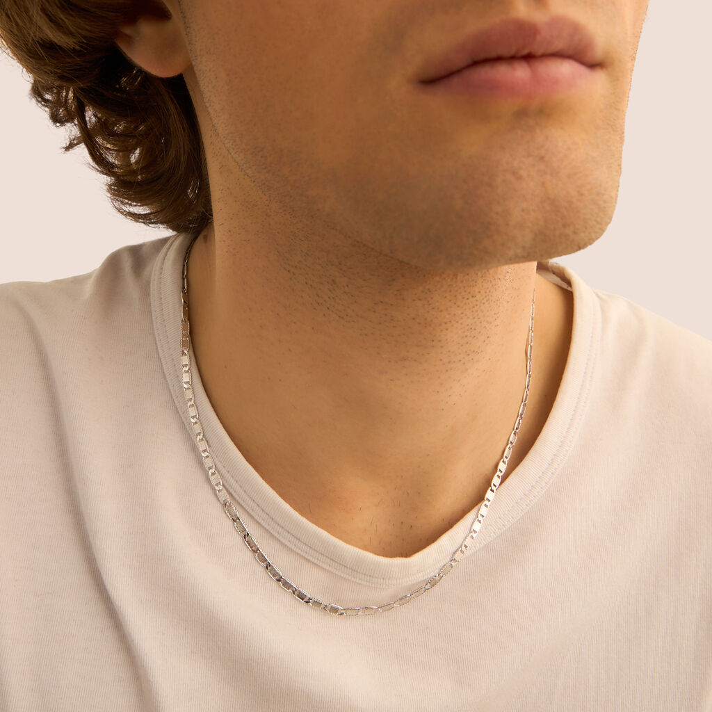 Catena Gentleman Argento Rodiato