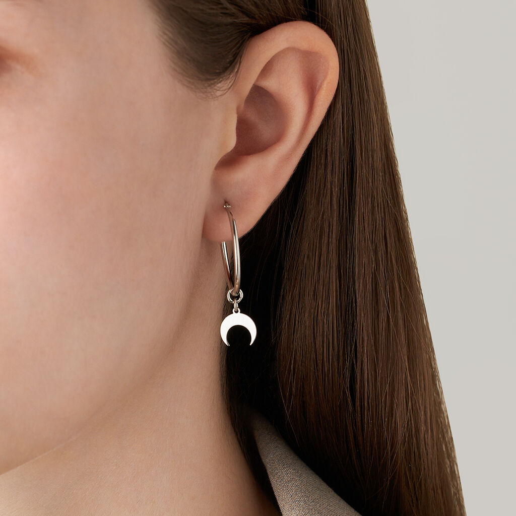 Orecchini A Cerchio Silver Collection Argento Rodiato - Orecchini a Cerchio Donna | Stroili
