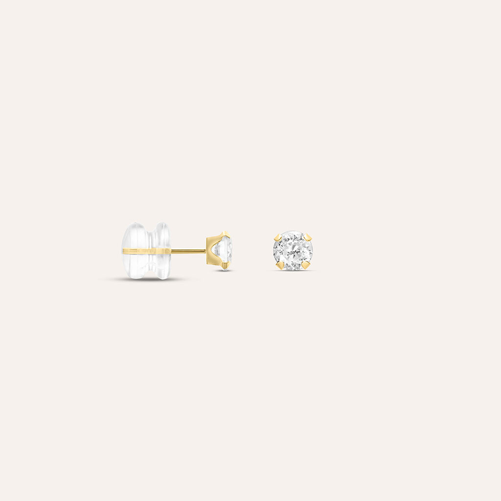 Orecchini Lobo Punto Luce Bon Ton Oro Giallo Cubic Zirconia - Orecchini a Lobo Donna | Stroili