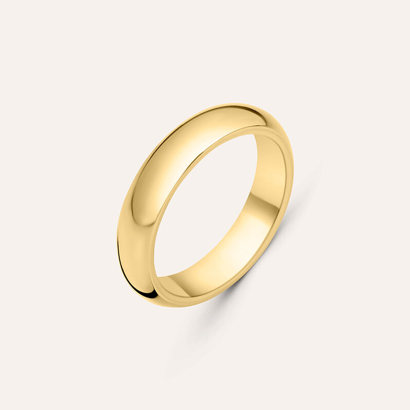 Fede Classica 4.5 mm Oro Giallo - Anelli con Incisione Unisex | Stroili
