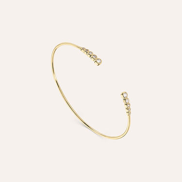 Bangle Golden Dream Placcato Oro Giallo Cubic Zirconia