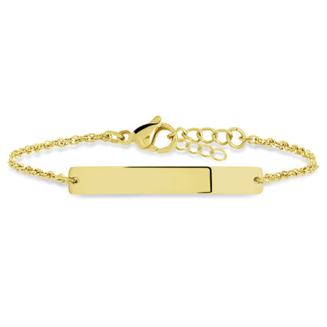 Bracciale Con Targhetta Lady Code Acciaio Dorato - Bracciali con Incisione Donna | Stroili