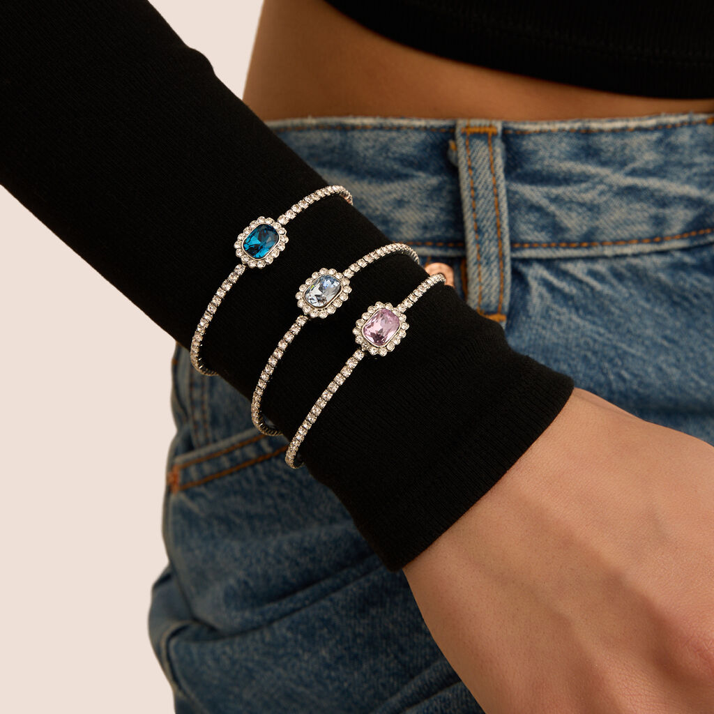 Bangle Romantic Shine Metallo Cristallo