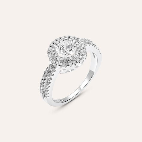 Anello Solitario Silver Elegance Argento Rodiato Cubic Zirconia - Anelli con Pietre Donna | Stroili