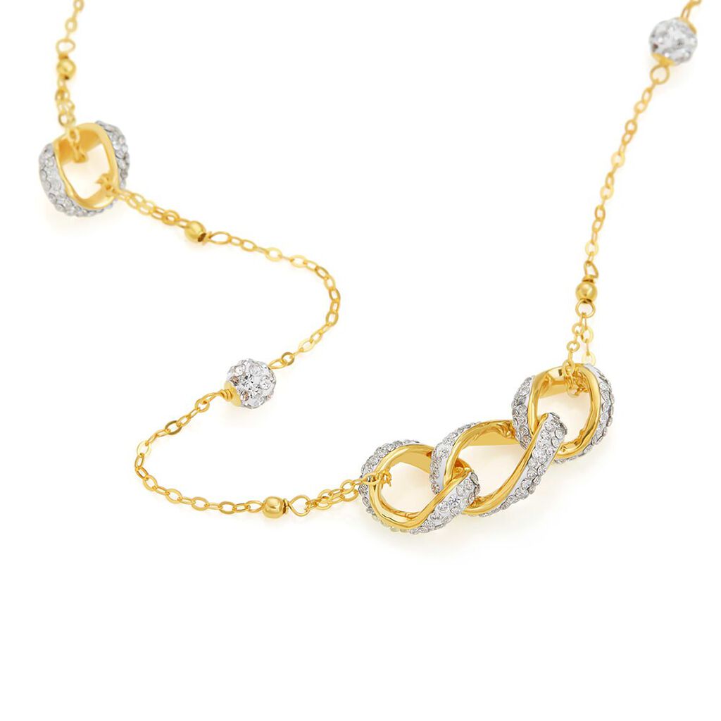 Collana Christelle Oro Giallo Cristallo - Collane Donna | Stroili