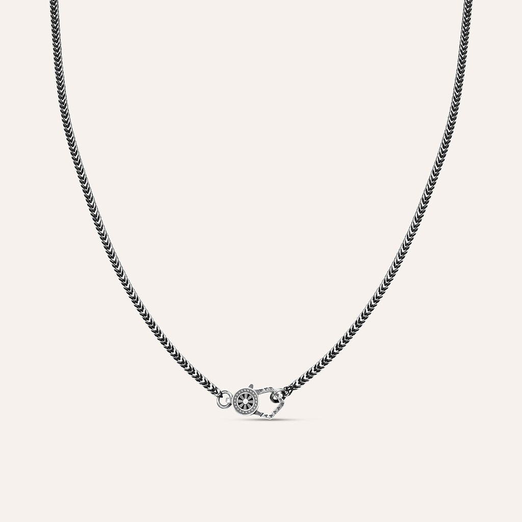 Collana Man Code Acciaio Nero