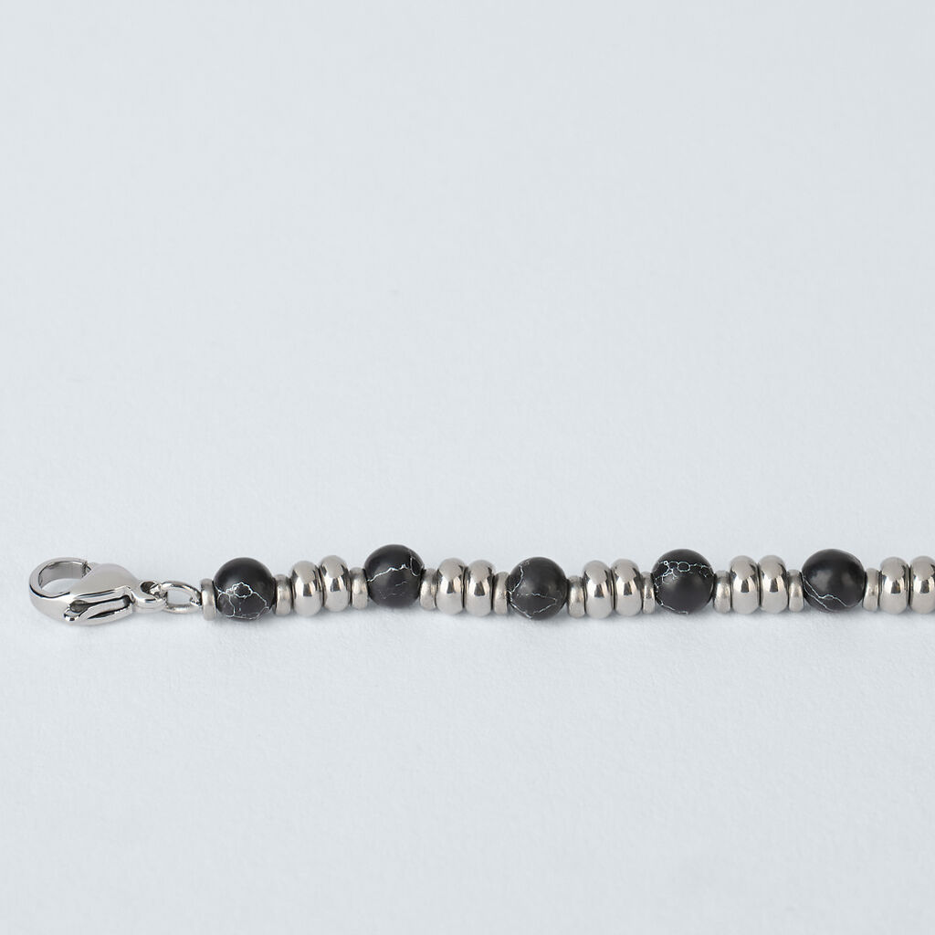 Bracciale Man Code Acciaio Onice