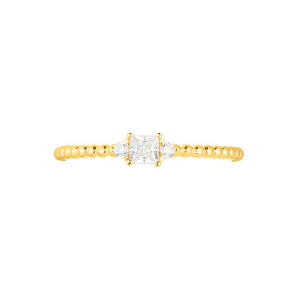 Anello Trilogy Claire Oro Giallo Cubic Zirconia - Anelli con Pietre Donna | Stroili