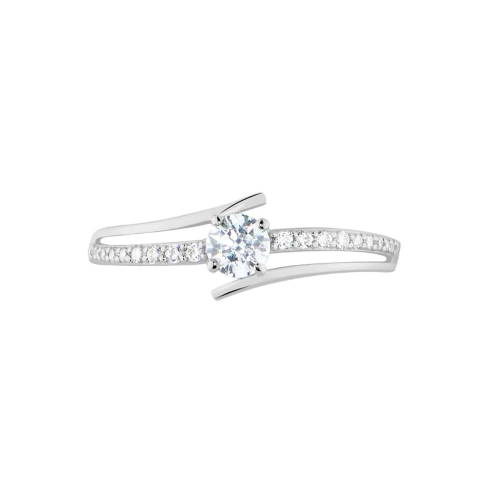 Anello Solitario Claire Oro Bianco Cubic Zirconia 1410872 Stroili