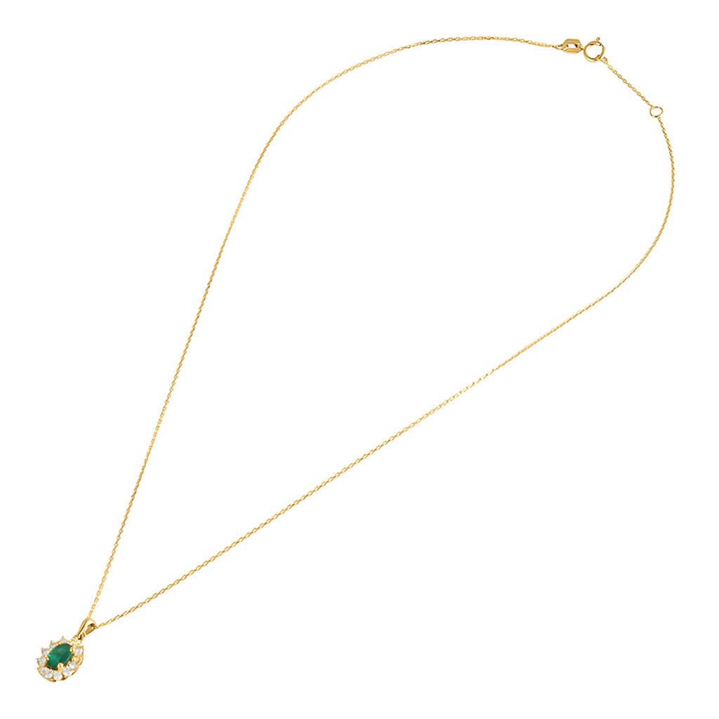 Collana Charlotte Oro Giallo Smeraldo Diamante - Collane Donna | Stroili