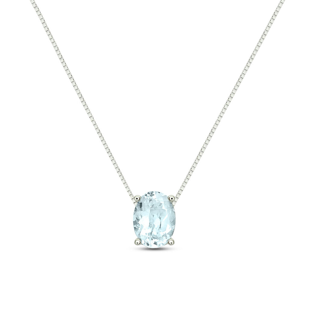 Collana Acquamarina Oro Bianco Acquamarina - Collane Donna | Stroili