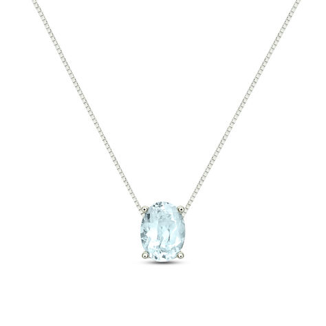 Collana Acquamarina Oro Bianco Acquamarina - Collane Donna | Stroili