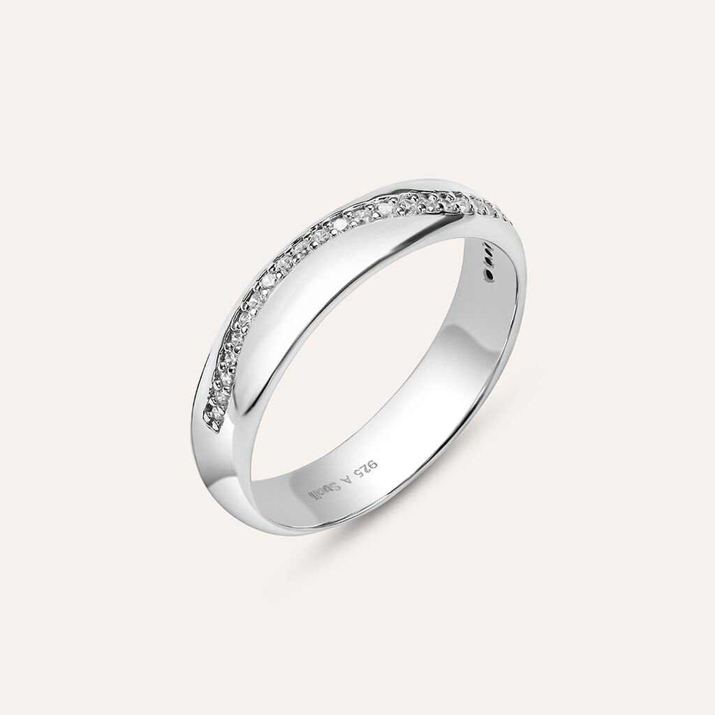 Anello Fedina Silver Collection Argento Rodiato Cubic Zirconia