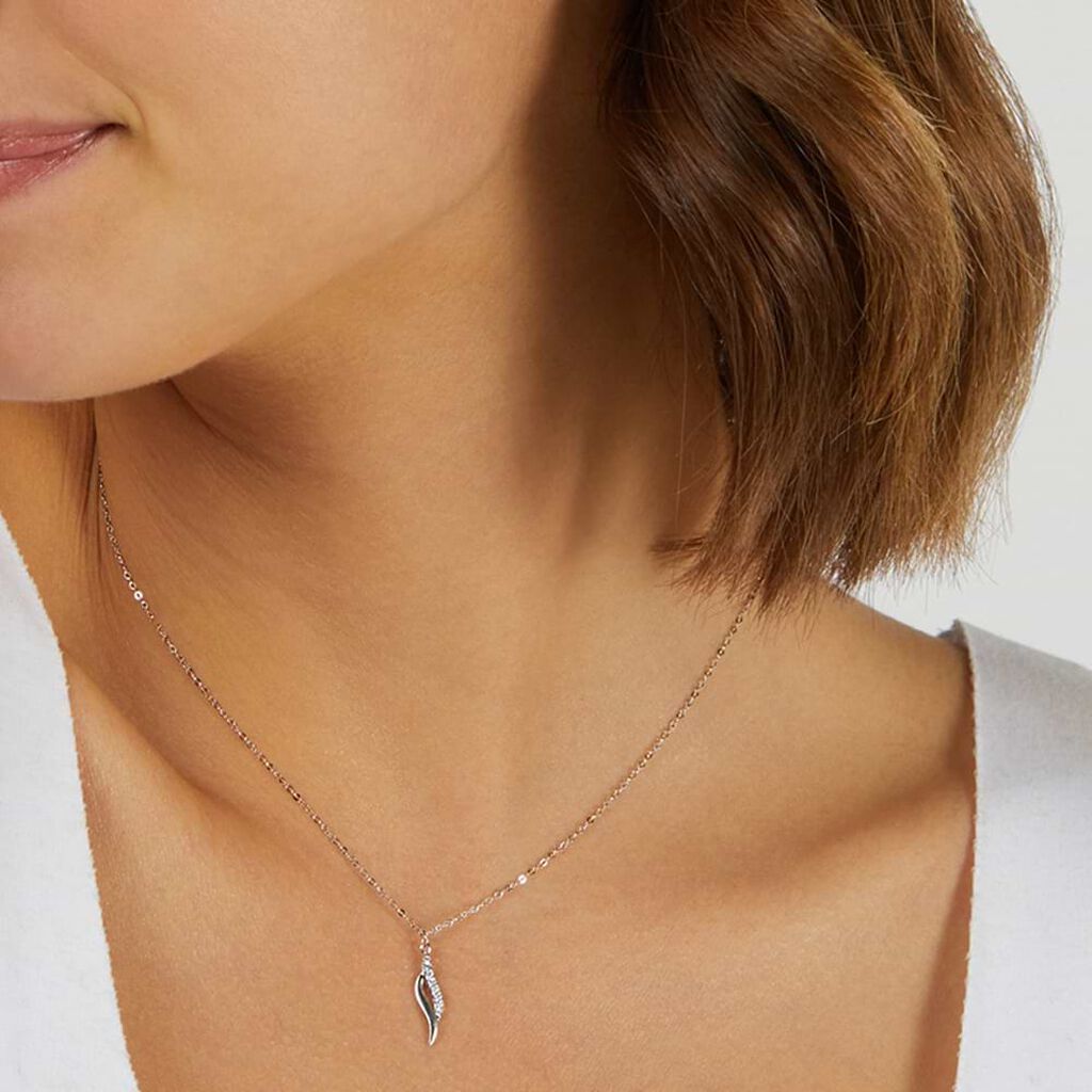 Collana Claire Oro Bianco Cubic Zirconia - Collane Donna | Stroili