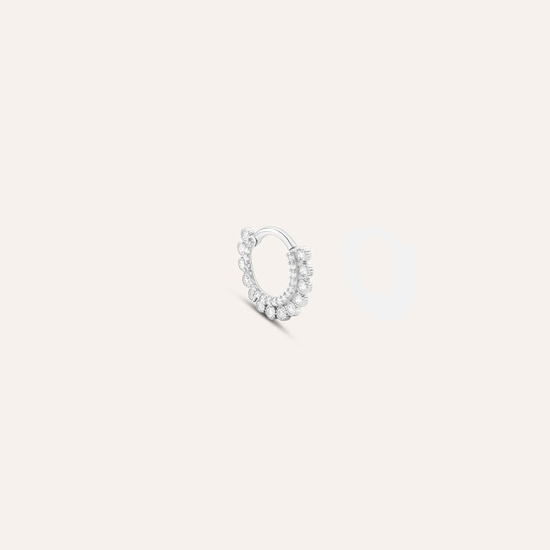 Piercing Orecchio Daith Bon Ton Oro Bianco Cubic Zirconia - Piercing Orecchio Donna | Stroili