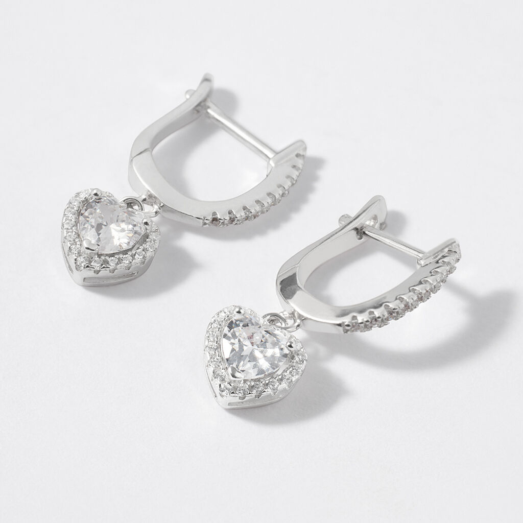 Orecchini Lobo Silver Elegance Argento Rodiato Cubic Zirconia - Orecchini a Lobo Donna | Stroili