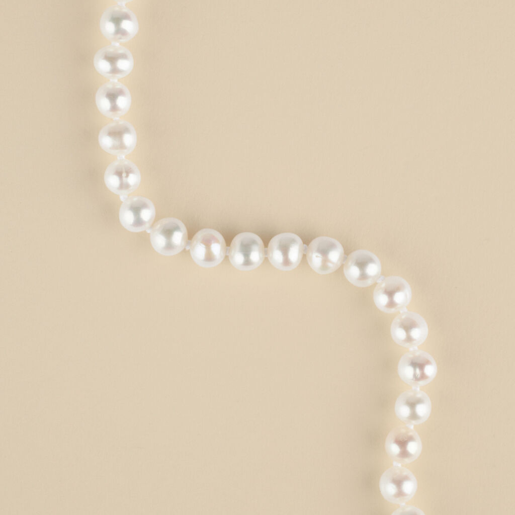 Collana Di Perle Pendenti In Argento Sterling, Collana Di Perle D'acqua Dolce, Elegante Collana Di Perle, Gioielli Da Sposa, Regalo Per Damigella D'onore Per Lei, Per Sorella - Italia - Foto 3