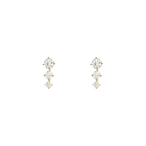 Orecchini Lobo Trilogy Bon Ton Oro Giallo Cubic Zirconia - Orecchini a Lobo Donna | Stroili