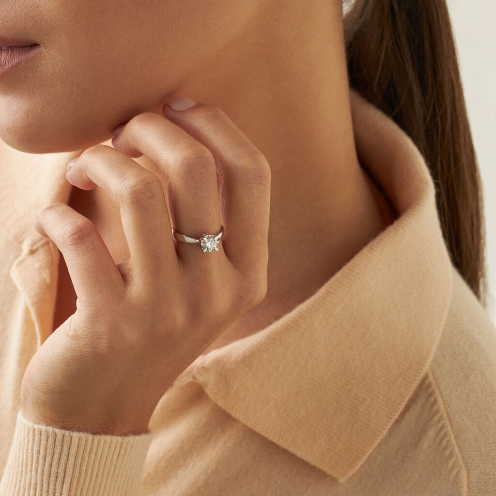 Anello Solitario Diamazing Oro Bianco Diamante - Anelli con Pietre Donna | Stroili