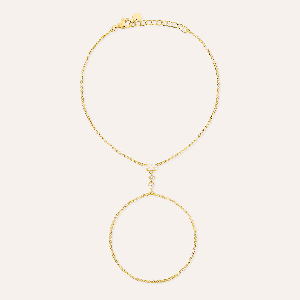 Baciamano Silver Glow Argento Dorato Cubic Zirconia