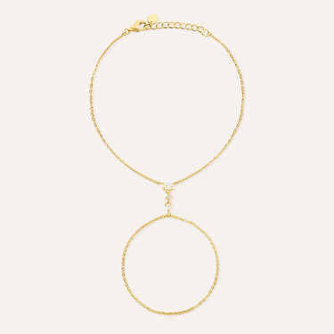 Baciamano Silver Glow Argento Dorato Cubic Zirconia