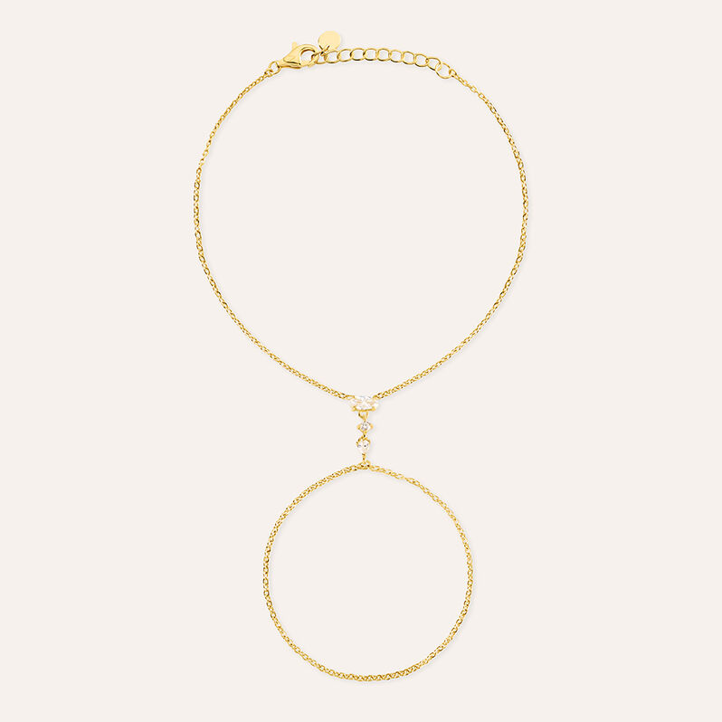 Baciamano Silver Glow Argento Dorato Cubic Zirconia - Bracciali Donna | Stroili