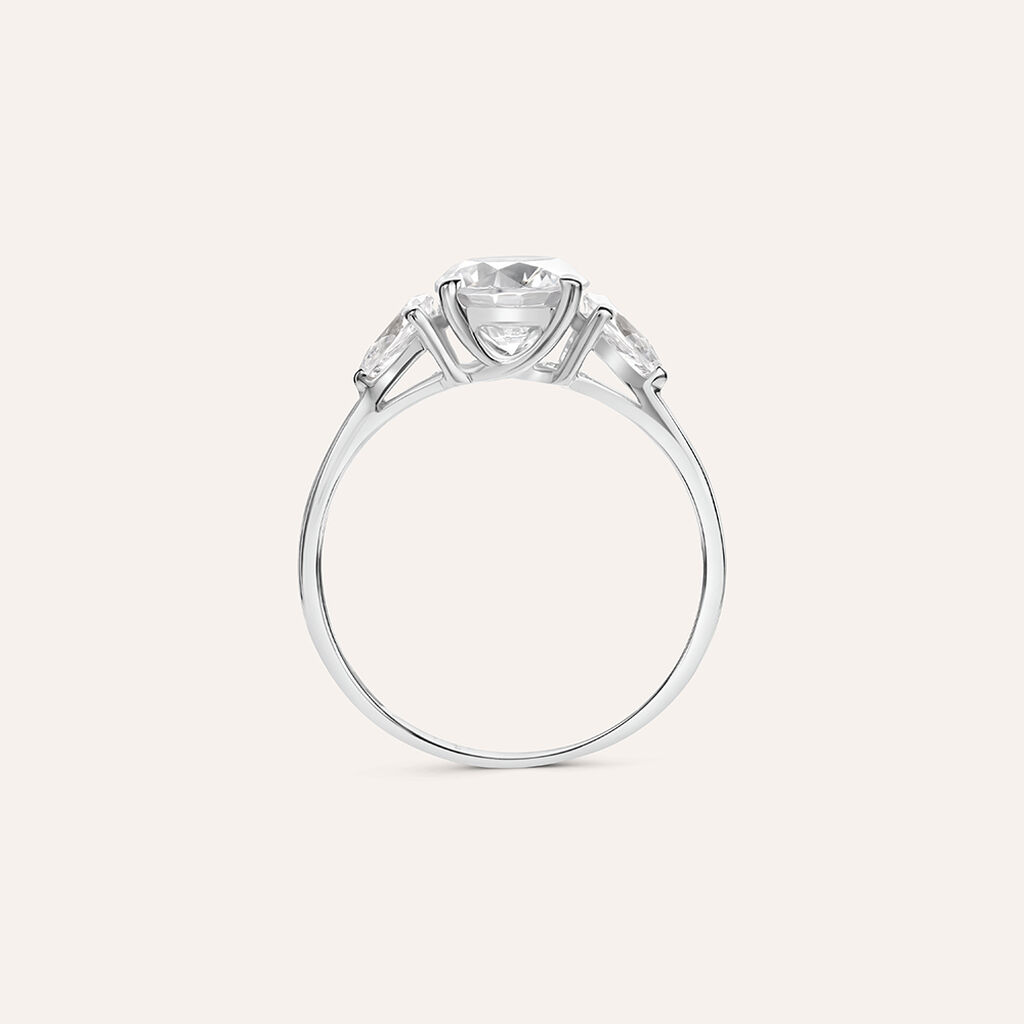 Anello Trilogy Claire Oro Bianco Cubic Zirconia - Anelli con Pietre Donna | Stroili